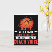Basketbal Coach Stem  Kaart (Gele Bloem)