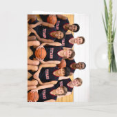 Basketbal Coach Team Naam Foto Bedankkaart (Achterkant)