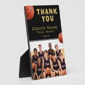 Basketbal Coach Team Naam Foto Fotoplaat (Zijkant)