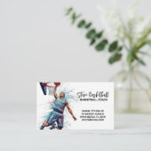 Basketbal Coach Trainer Visitekaartje (Staand voorkant)