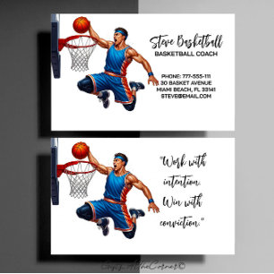 Basketbal Coach Trainer Visitekaartje