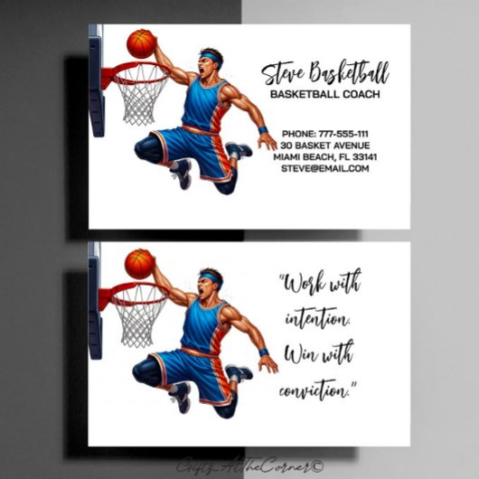Basketbal Coach Trainer Visitekaartje