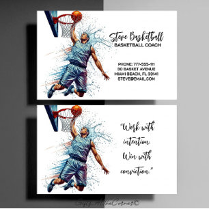 Basketbal Coach Trainer Visitekaartje