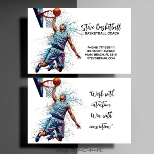 Basketbal Coach Trainer Visitekaartje