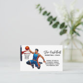 Basketbal Coach Trainer Visitekaartje (Staand voorkant)
