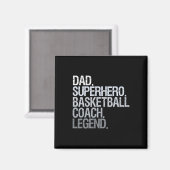 Basketbal coach vader 1 magneet (Voorkant / Achterkant)