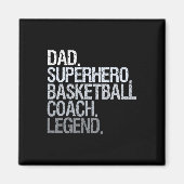 Basketbal coach vader 1 magneet (Voorkant)