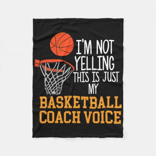 Basketbal Coach Voice Fleece Deken (Voorkant)