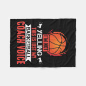 Basketbal Coach Voice Fleece Deken (Voorkant (Horizontaal))