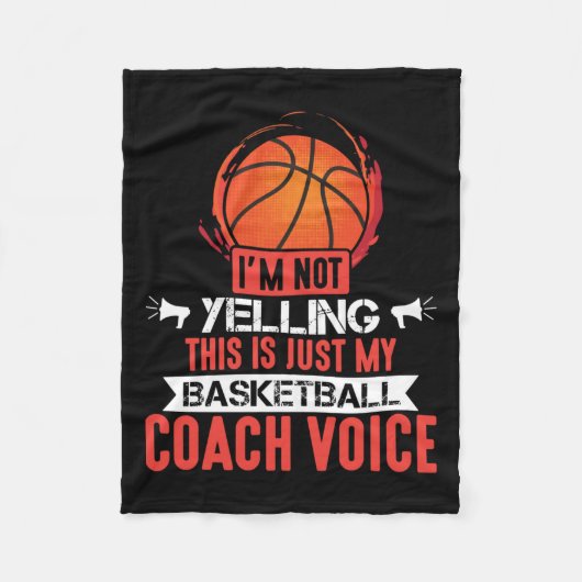 Basketbal Coach Voice Fleece Deken (Voorkant)