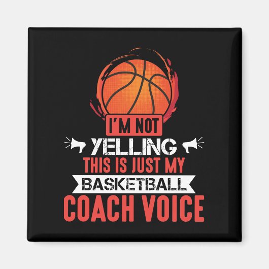 Basketbal Coach Voice Magneet (Voorkant)