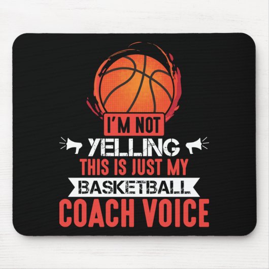 Basketbal Coach Voice Muismat (Voorkant)