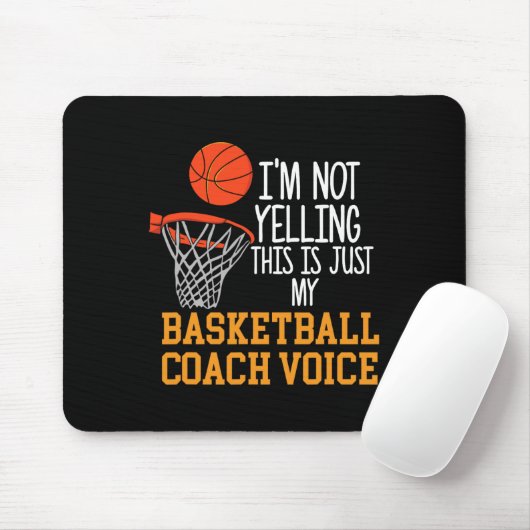Basketbal Coach Voice Muismat (Met muis)