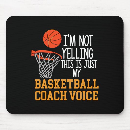 Basketbal Coach Voice Muismat (Voorkant)