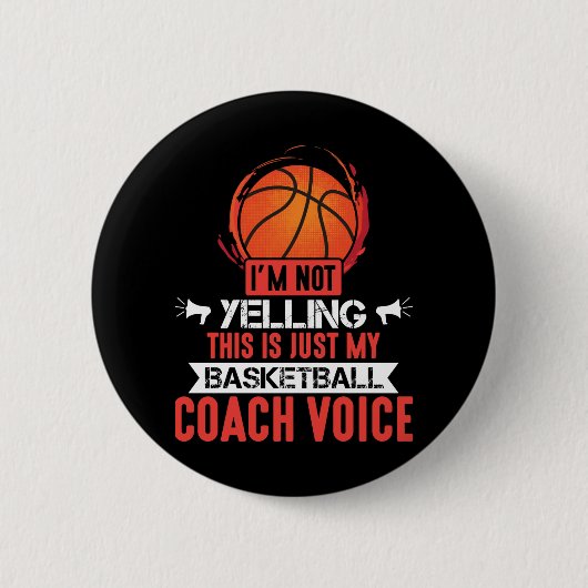 Basketbal Coach Voice Ronde Button 5,7 Cm (Voorkant)