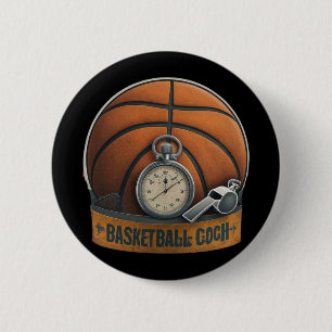 Basketbal Coach Whistle Stopwatch Ronde Button 5,7 Cm