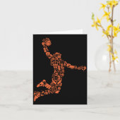 Basketbal Collage  Kaart (Gele Bloem)