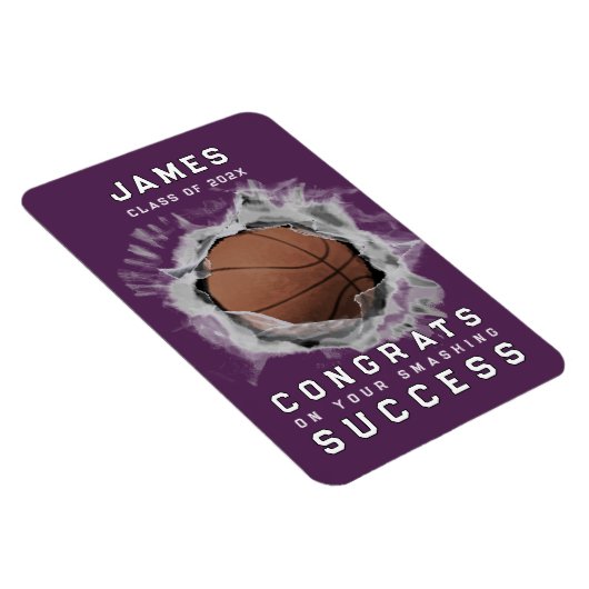 Basketbal Congrats Magnet Magneet (Rechterzijde)