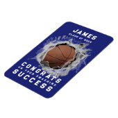 Basketbal Congrats Magnet Magneet (Linkerzijde)