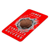 Basketbal Congrats Magnet Magneet (Linkerzijde)
