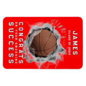 Basketbal Congrats Magnet Magneet (Horizontaal)