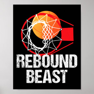 Basketbal Court Fun Rebound Beast Player Gift Poster