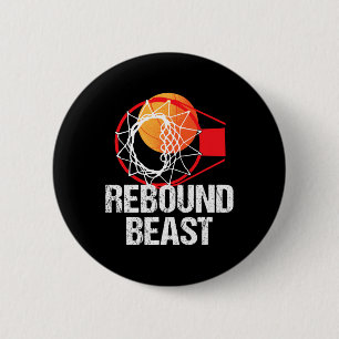 Basketbal Court Fun Rebound Beast Player Gift Ronde Button 5,7 Cm