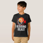 Basketbal Court Fun Rebound Beast Player Gift T-shirt (Voorkant volledig)