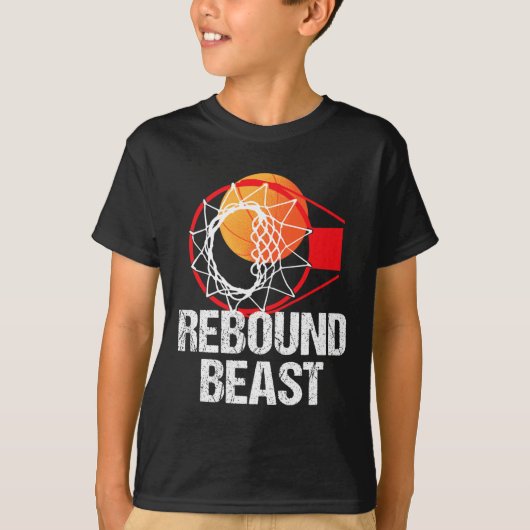 Basketbal Court Fun Rebound Beast Player Gift T-shirt (Voorkant)