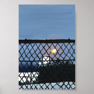 Basketbal Court Print, waarde Poster papier