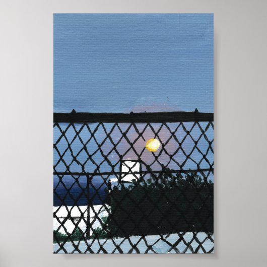 Basketbal Court Print, waarde Poster papier (Voorkant)