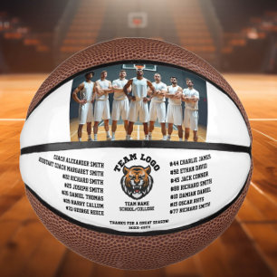 Basketbal Custom Team Foto, Spelers Namen & Logo