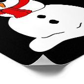 Basketbal Dabbing Sneeuwman Licht Kerstmis Basketb Poster (Hoek)