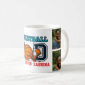 Basketbal Dad Fotocollage Mok – Gepersonaliseerd (Voorkant rechts)