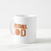 Basketbal Dad Oranje bal Sport Fan Koffiemok (Voorkant links)