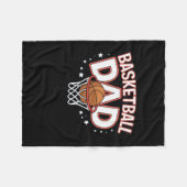 Basketbal Dad Premium Fleece Deken (Voorkant (Horizontaal))