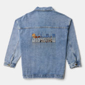 Basketbal, dames denim jas jacket (Achterkant)