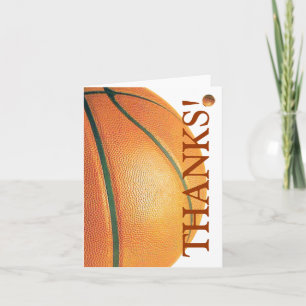 Basketbal dank je bedankkaart