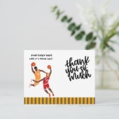 Basketbal Dank je kaart voor Speler (Staand voorkant)
