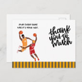 Basketbal Dank je kaart voor Speler (Voorkant / Achterkant)