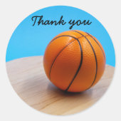 Basketbal dank u Sticker (Voorkant)