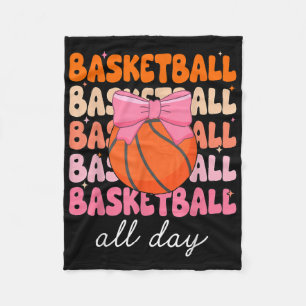 Basketbal de hele dag leuk sportontwerp voor liefh fleece deken