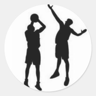 Basketbal Defensie Ronde Sticker