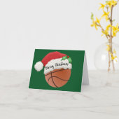 Basketbal Design Kerst Kaart (Gele Bloem)