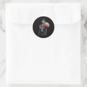 Basketbal Design Ronde Sticker (Tas)