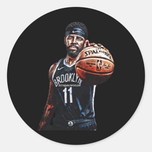 Basketbal Design Ronde Sticker (Voorkant)