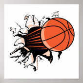 basketbal die erdoorheen scheurt poster (Voorkant)