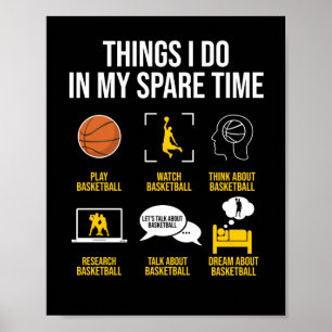 Basketbal - Dingen die ik doe in mijn vrije tijd Poster