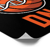Basketbal DNA - Pion loopt in mijn bloed Poster (Hoek)