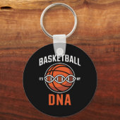 Basketbal DNA - Pion loopt in mijn bloed Sleutelhanger (Voorkant)